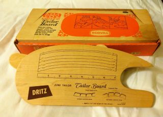 Vintage June Tailor Dritz Tailor Board Clapper Dressmaking & Directions