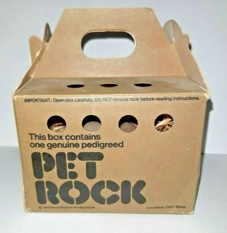 Vintage Pet Rock,  Nest,  Box Instructions 1975