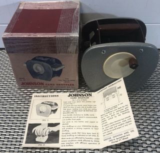 Vintage Nestor Johnson Card Shuffler Model No.  50 Box With Instructions