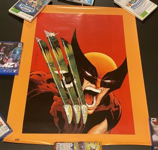 Vintage 1989 Wolverine Hulk 22x28 Poster Marvel Comics Rare X - Men