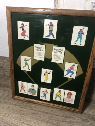 Baseball Cards Storage Display Frame Board Collage Vintage 1980 