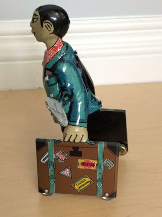Tin Litho Wind Up Toys Man With Suitcase Tin Litho Toy Contemporary Paya Toys