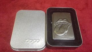 Vintage Zippo Limited Edition Rolling Stones Trick Tongue Lighter Rare