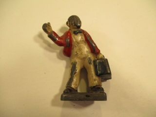Wwii Era Lead Figurine: " To Hell With Hitler "