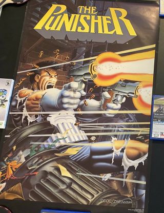 Vintage 1989 The Punisher 22x34 Poster Marvel Comics Rare 2