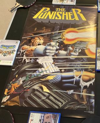 Vintage 1989 The Punisher 22x34 Poster Marvel Comics Rare 3