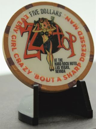 Hard Rock Hotel & Casino $5 Chip Las Vegas Nv Paulson Zz Top 1997