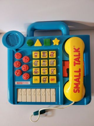 Vintage 1988 Vtech Small Talk Telephone Electronic Talking Music/sound Preschool