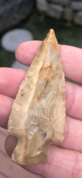 Authentic Indian Arrowhead.  Stemmed Point Made Of Colorful Chert Ripley Co,  Mo