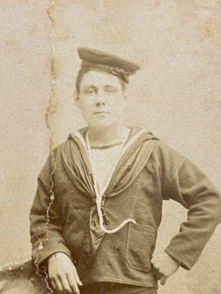 Victorian Carte De Visite CDV: Naval Sailor: Hodge: Stonehouse Devon 3