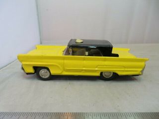 Vintage Japan Made Tin Friction Yellow Taxi Vehicle