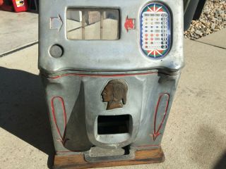 Antique O.  D.  Jennings Standard Chief Nickel 5 Cent Slot Machine - Body Only 2