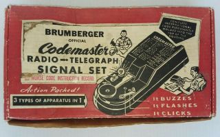 Vintage Brumberger Code Master Codemaster Radio Telegraph Signal Set Morse Code