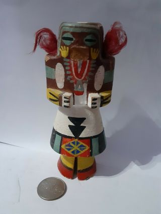 Vintage Native American Old Wooden Kachina Souvenir Doll
