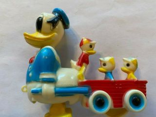 Marx Walt Disney Donald Duck & Three Nephews Plastic Ramp Walker - 3 1/2 Inches