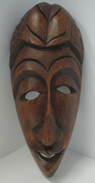 African Tribal Mask Hand Carved Wood 12 " Wall Hanging Home Decor Primitive Art