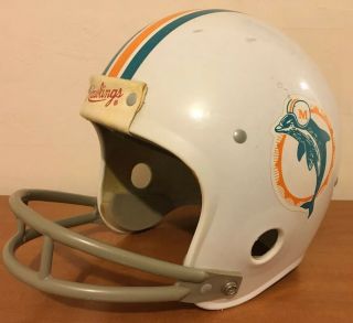 Miami Dolphins Football Helmet Vintage Rawlings Usa Medium Nfl