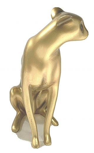Egyptian Bastet Golden Cat Goddess Bast Statue 11” Sculpture - Figurine 3