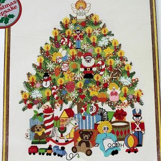 Sunset Stitchery Christmas Tree Fantasy Vtg 1978 Crewel Embroidery Kit 20 " X 24 "