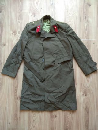 Vintage Military Soviet Ussr Uniform Russian Coat Green Overcoat Police