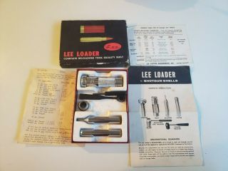 Vintage Lee Loader Reloading Kit For 20 Gauge 2 3/4” Shells Hand Loading