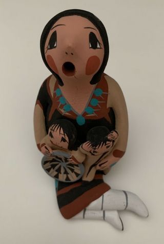 D.  Lucero Jemez Pueblo Native American Storyteller Pottery -