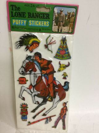 Factory The Lone Ranger Puffy Stickers Imperial Toys 1980