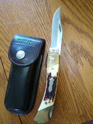 Vintage Schrade,  Usa Uncle Henry Lb8 Papa Bear Knife & Sheath