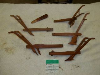 6 Hand Made Horse Drawn Farm Tool Equipment Ray Rich Plow Rastus Coulter Toy,