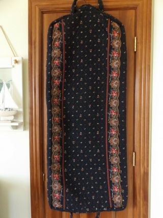 Vera Bradley Extra Long Hanging Dress Garment Bag - Vintage Black - Petit Point