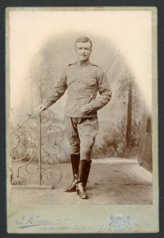 Cabinet Card Military Soldier By Hammes Of Poona India C1880