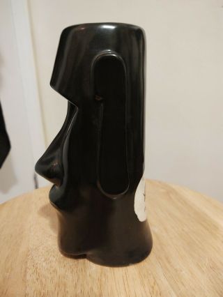 The Fireside WI Black Moai Easter Island Tiki Mug Vintage Black Otagiri Japan 2