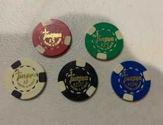 Tangiers Hotel Casino Chip Set Las Vegas Nevada $1 - $5 - $25 - $100 - $500