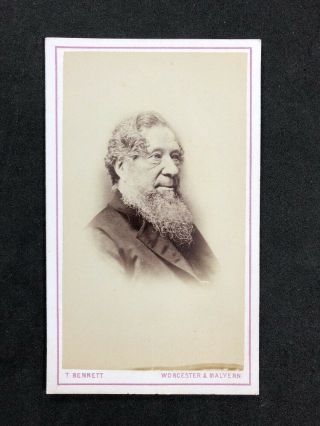 Victorian Carte De Visite Cdv Gent: Bennett: Worcester Malvern: Impressive Beard
