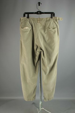 Vtg Men ' s US Army WWII Cotton Field Pants 31 - 34x30 40s Utility WW2 6627 2