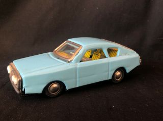 Vintage Chinese Steel Friction Tin Toy Car Sedan Baby Blue Mf 234 Collectable