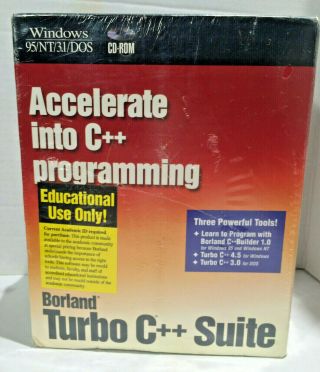 Vintage Borland Turbo C,  Suite 1998 Accelerate Into C,  Programming