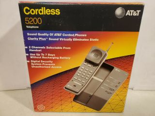 Vintage At&t 5200 Cordless Home Telephone Att Landline Open Box