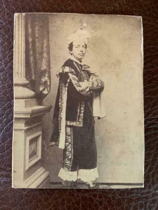 Antique Cdv Photo Civil War Era Man In Costume Uniform Actor York Holmes