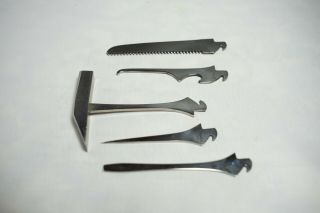 Pocket Knife Multi - tool Kit Leather Case Vintage Complete Set 2