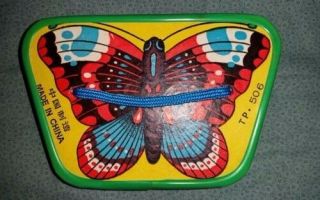 Vintage Butterfly Squeeze Box Accordion Musical Toy China Tp.  506 Well