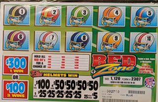 Red Zone Casino Pull Tab Tickets 270 Profit