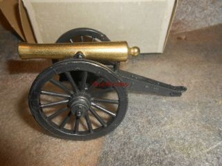 Vintage Penncraft Miniature Cast Iron & Brass Civil War Cannon