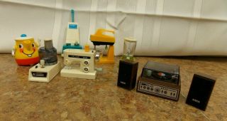 Vintage Galoob Miniature Wind Up Toys Fun Beam Kitchen Appliances & More