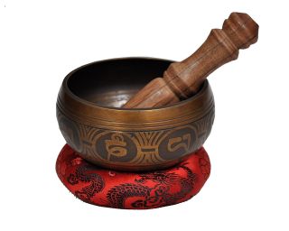 Antique Tibetan Meditation Yoga Singing Bowl Set