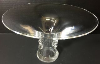 Vintage Signed Steuben Crystal Thumbprint Bowl By Goerge Thompson