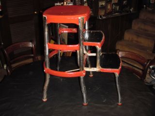 Vintage Kitchen Stool With Steps