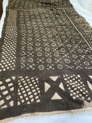 Vintage African Mali Bamona Mud Cloth Blanket Interior Design 2