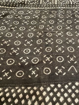 Vintage African Mali Bamona Mud Cloth Blanket Interior Design 3