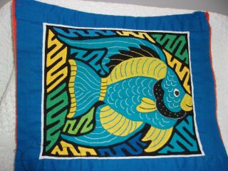 Mola - Hand Stitched In Panama - Cotton Quilting - Bright Colors